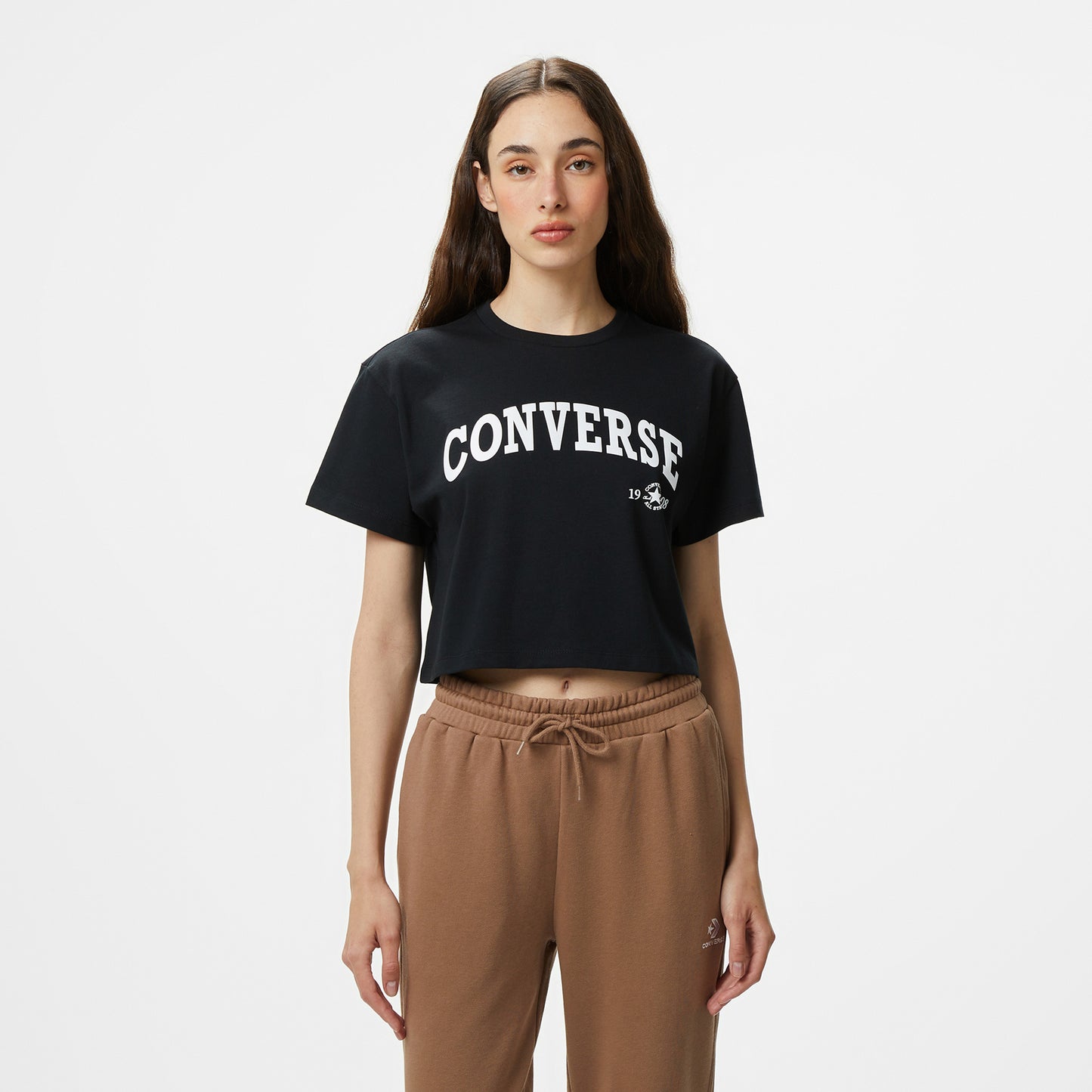 Converse Retro Chuck Kadın Siyah T-shirt
