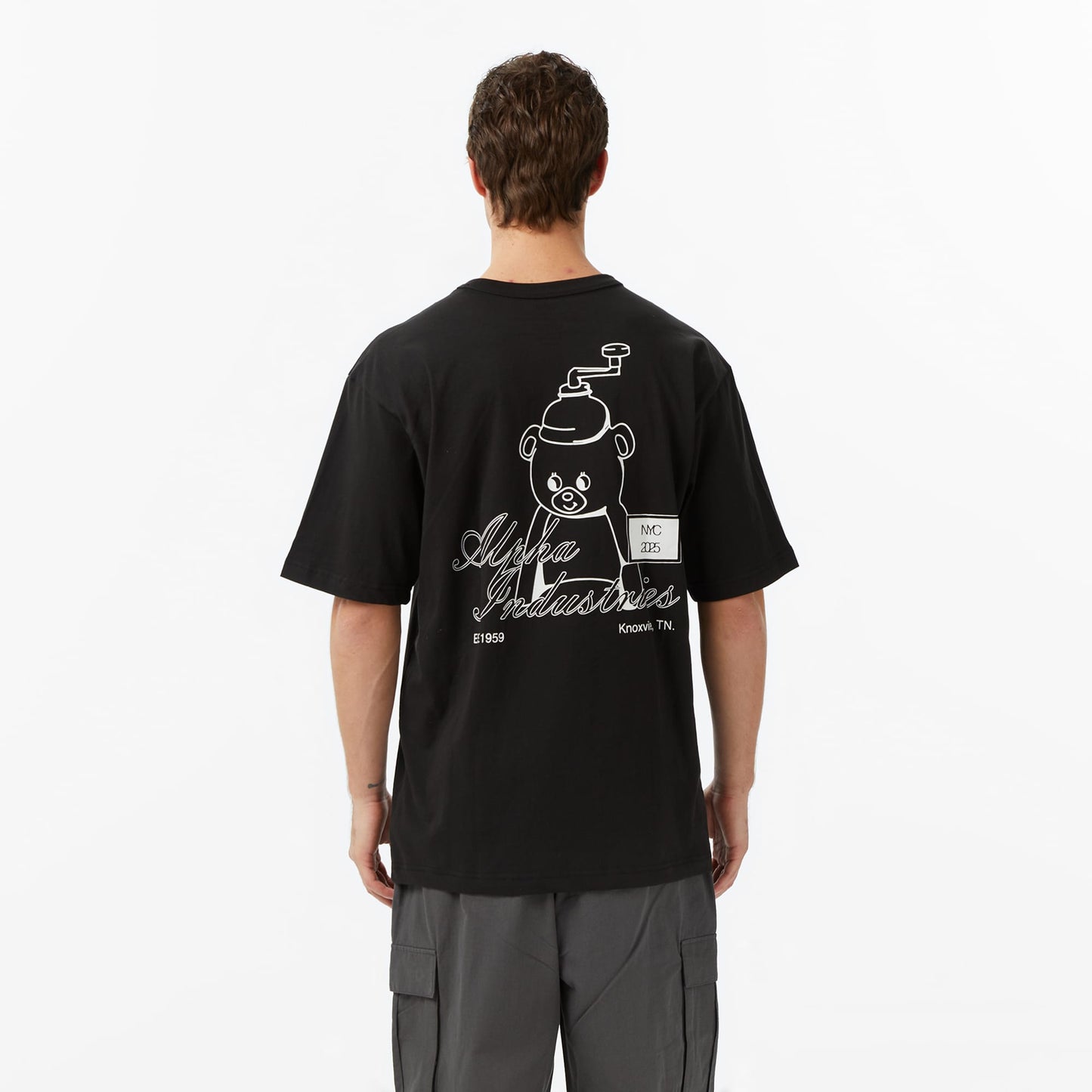 Alpha Industries Toy Bear Erkek Siyah T-shirt