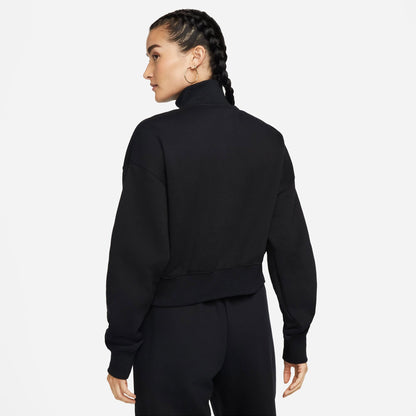 Nike Sportswear Phoenix Fleece Qz Crop Kadın Siyah Sweatshirt
