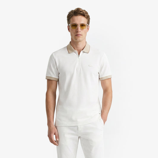 Lacoste Erkek Regular Fit Renk Bloklu Krem Polo