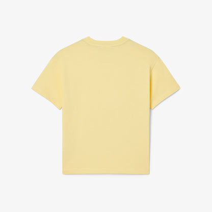 Lacoste Çocuk Bisiklet Yaka Baskılı Sarı T-shirt