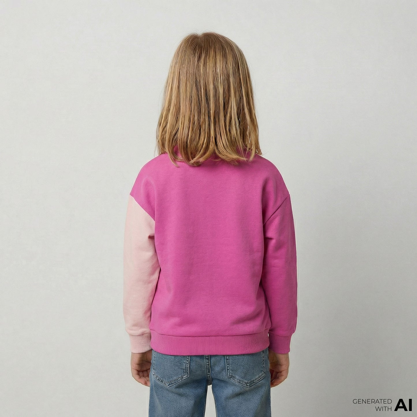 Lacoste Renk Bloklu Çocuk Pembe Sweatshirt