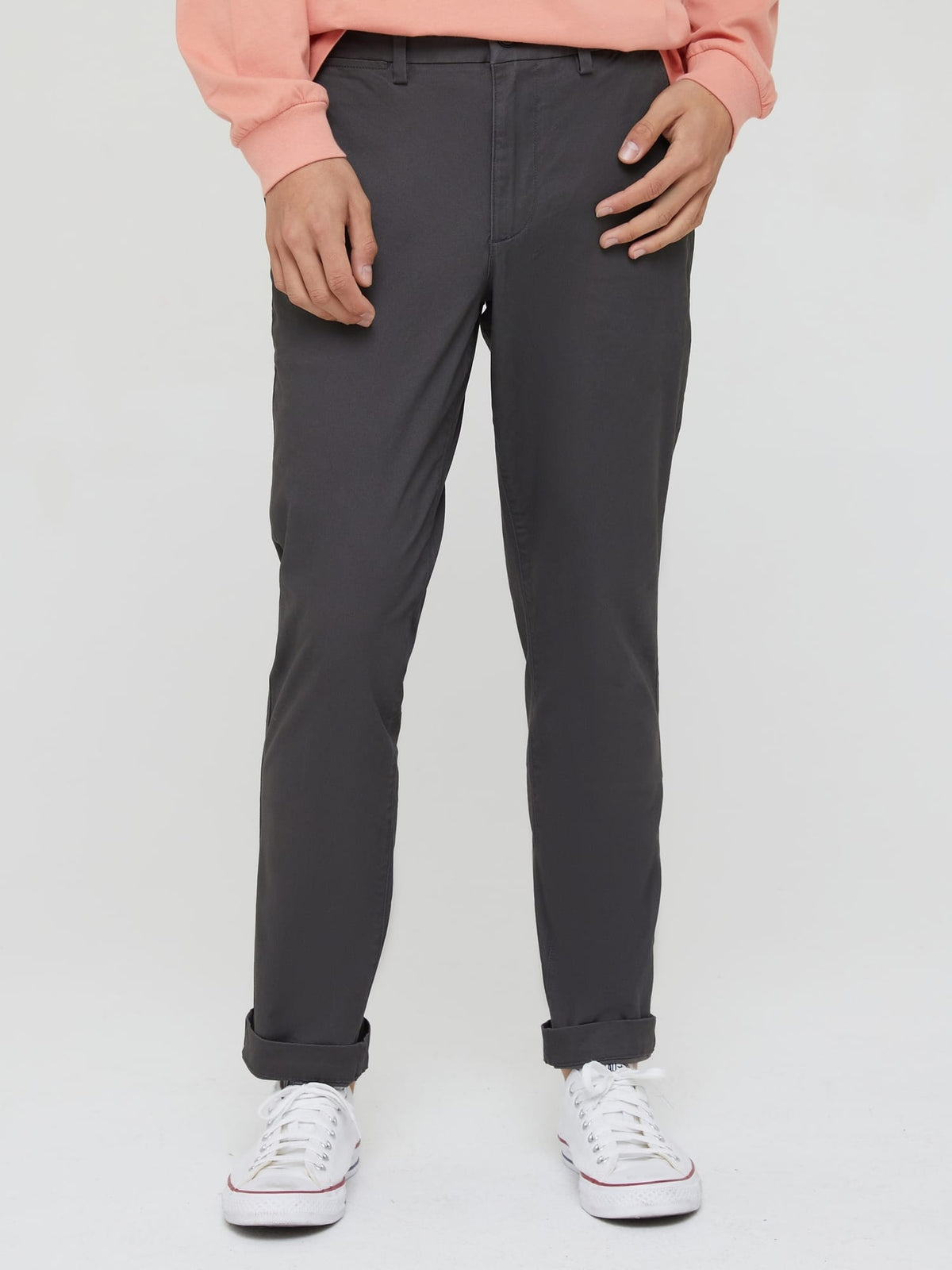 Koyu Gri Slim Khaki Pantolon
