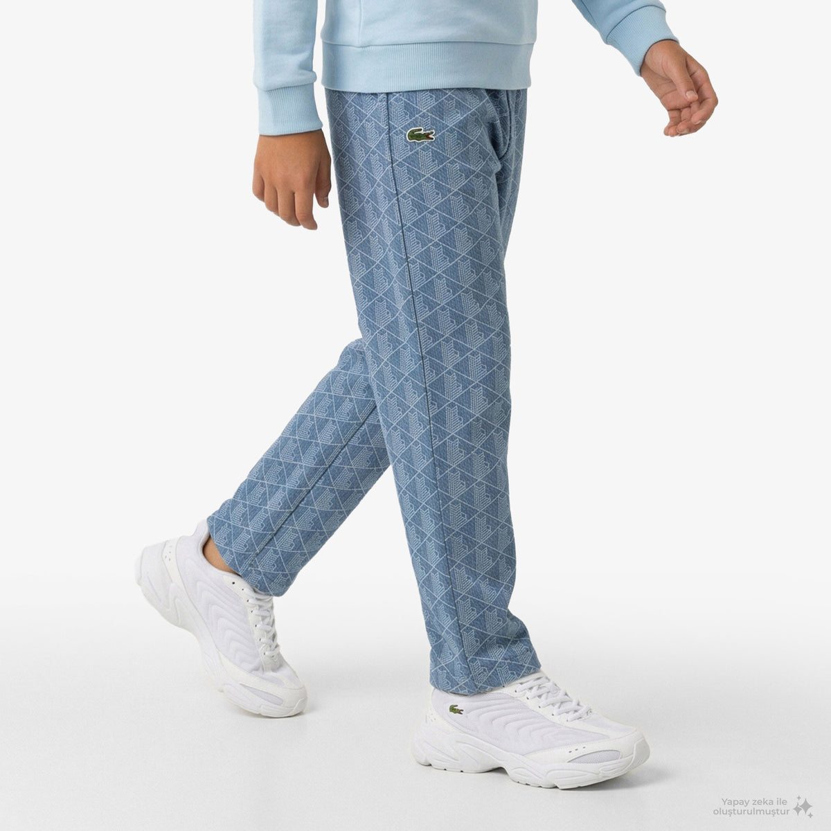 Lacoste Çocuk Monogram Mavi Eşofman Altı