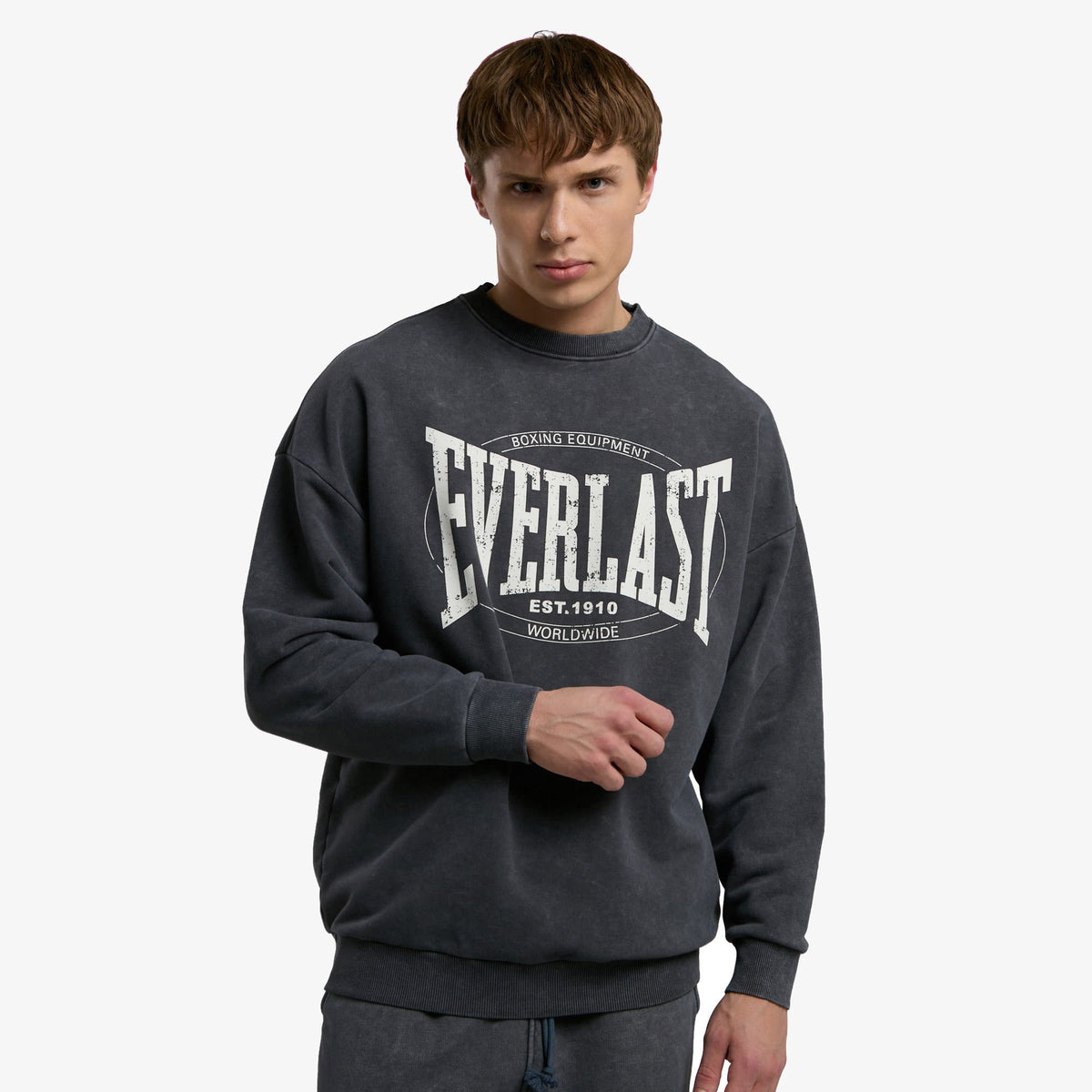 Everlast Authentic Boxing Oversize Siyah Erkek Sweatshirt