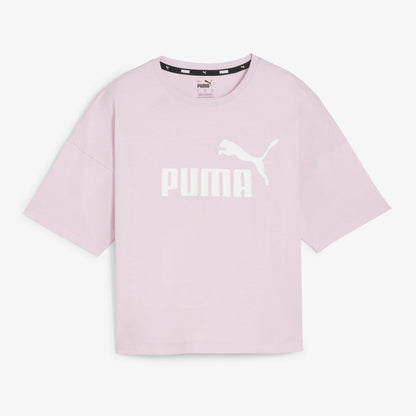 Puma Essentials Cropped Logo Kadın Pembe T-shirt