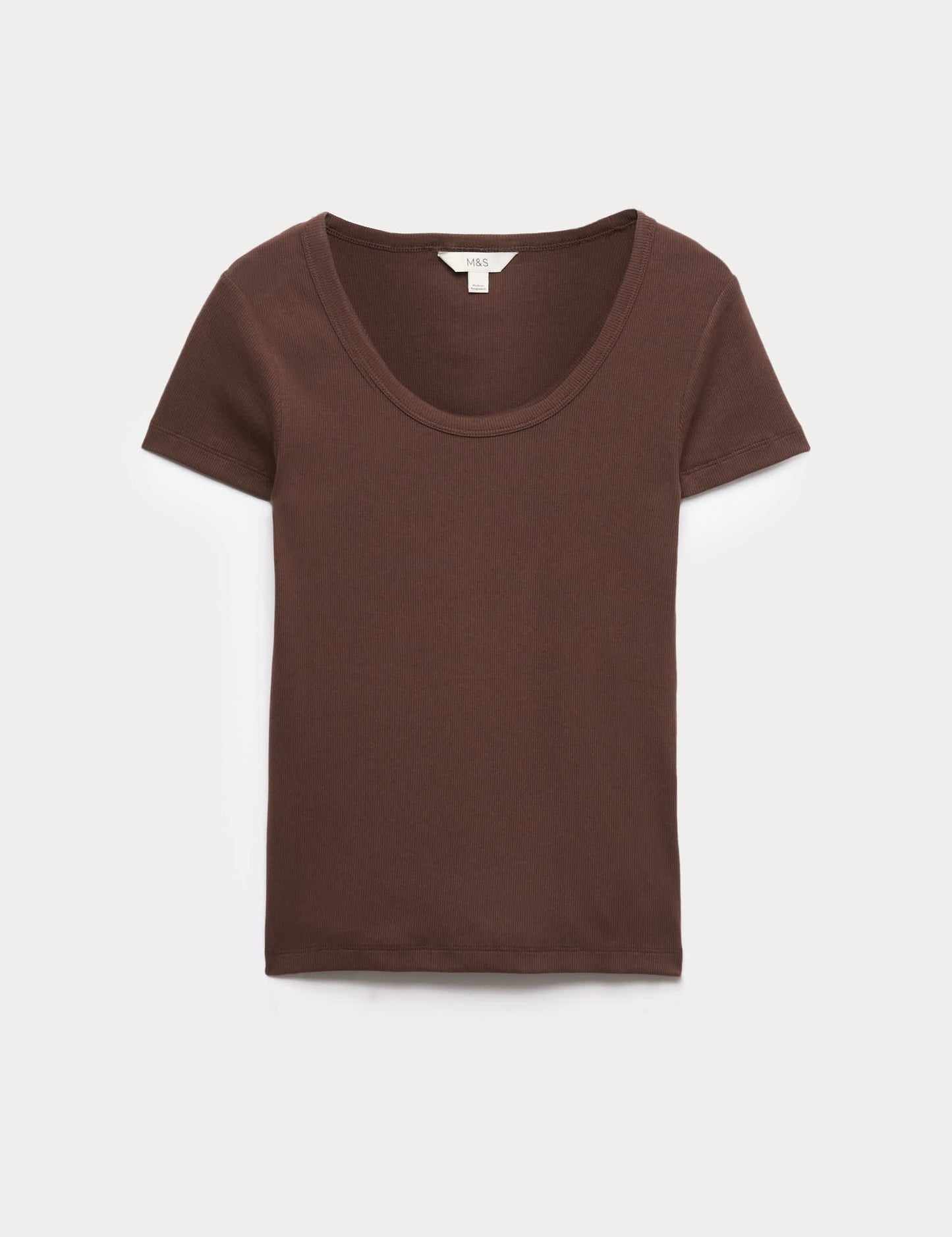 Pamuklu Scoop Yaka T-shirt