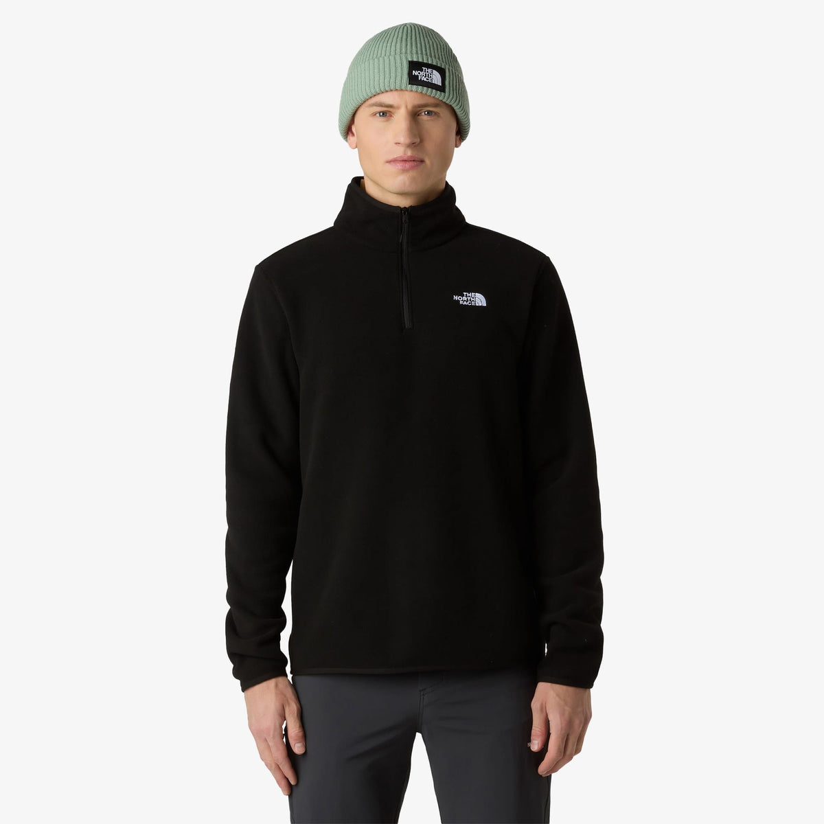 The North Face Glacier Fleece Erkek Fermuarlı Siyah Polar Üst