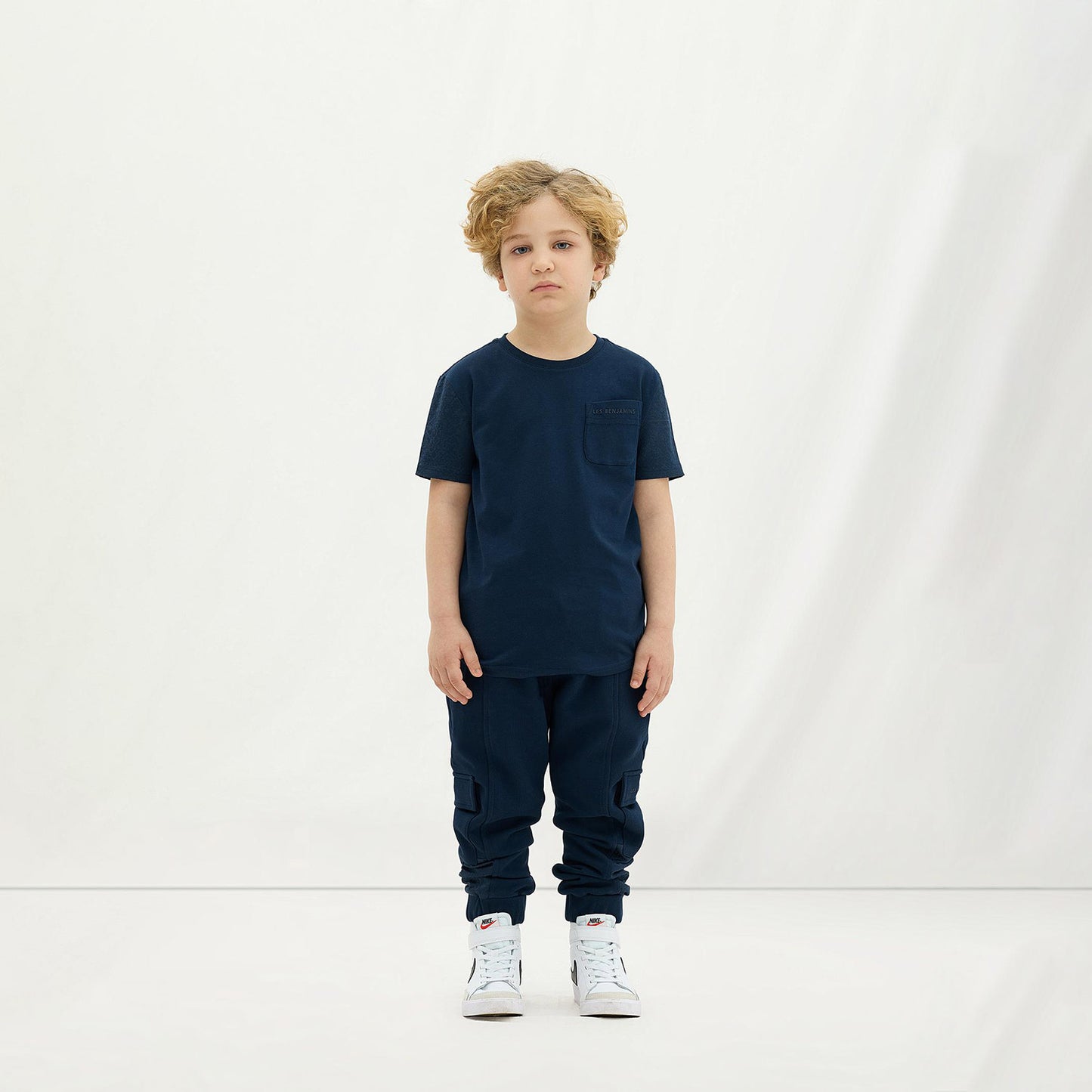 Les Benjamins 402 Çocuk Lacivert T-shirt