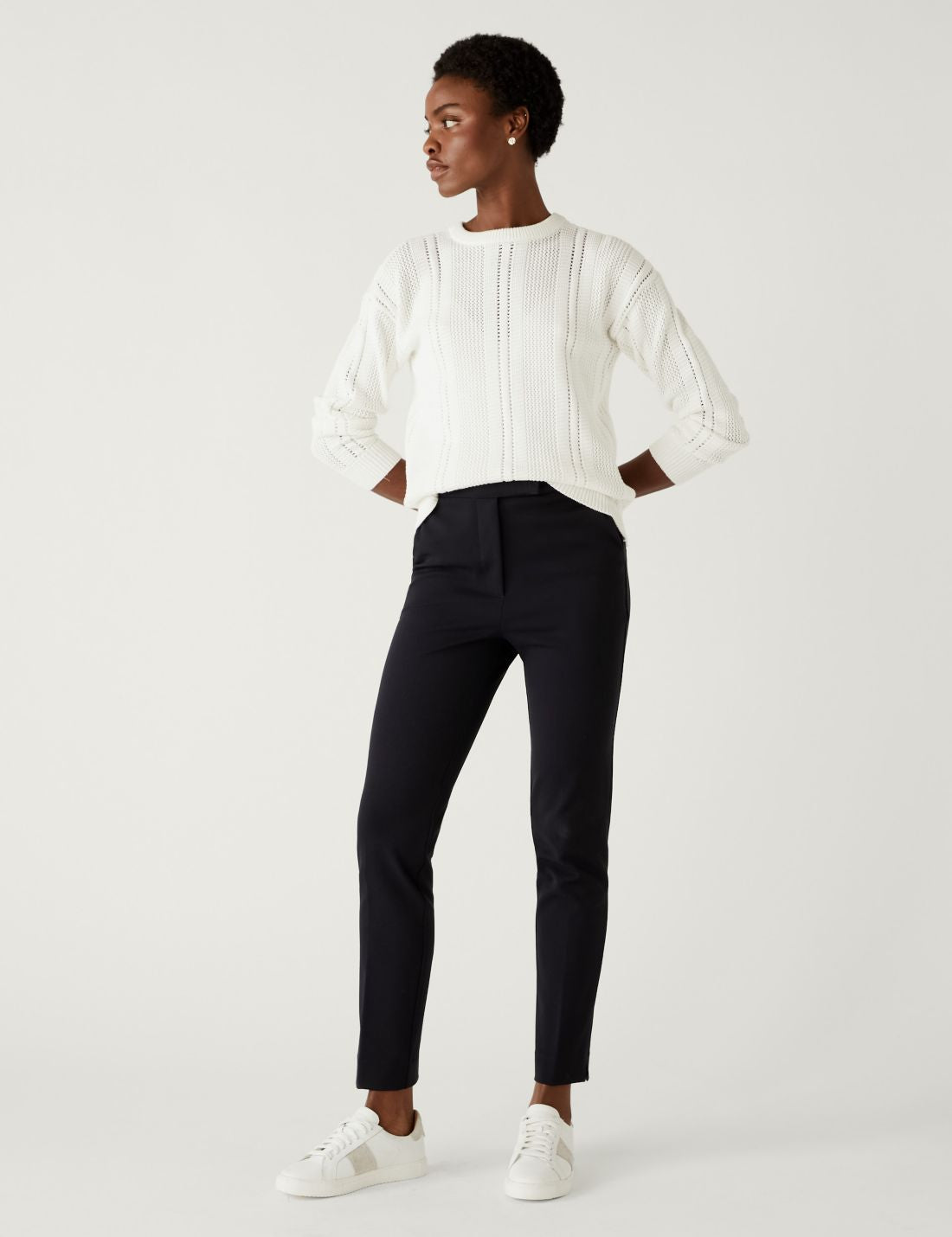 Yüksek Bel Slim Fit Pantolon
