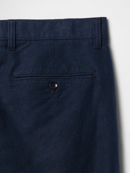Lacivert Keten Karışımı Khaki Pantolon