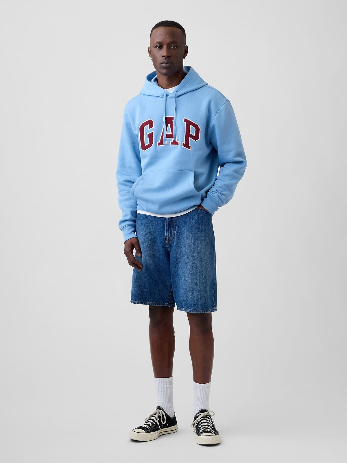 Açık Mavi Relaxed Gap Logo Sweatshirt