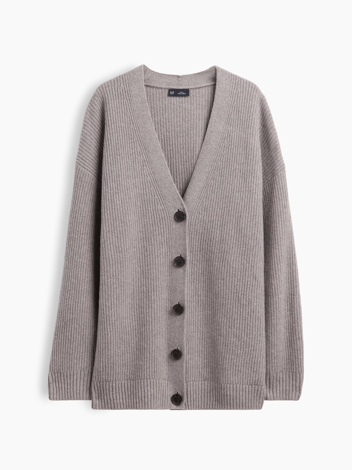 Açık Gri Cashsoft Oversized Triko Hırka