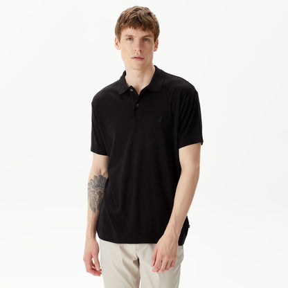 Nautica Erkek Siyah Classic Fit Kısa Kollu Polo Yaka T-shirt