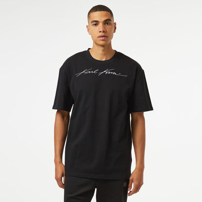 Karl Kani Autograph Heavy Jersey Boxy Erkek Siyah T-shirt