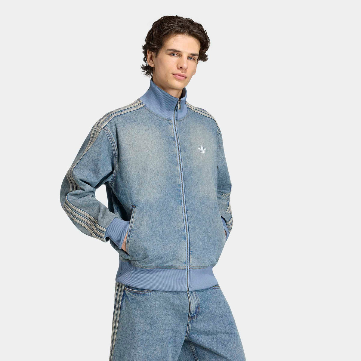 Adidas Denim Fb Erkek Mavi Ceket