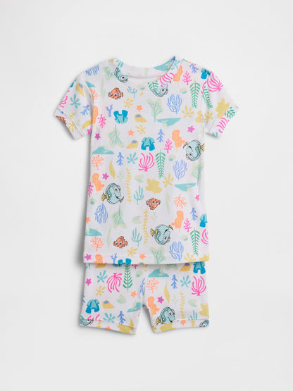 Beyaz Kayıp Balık 100% Organik Pamuk Pijama Seti