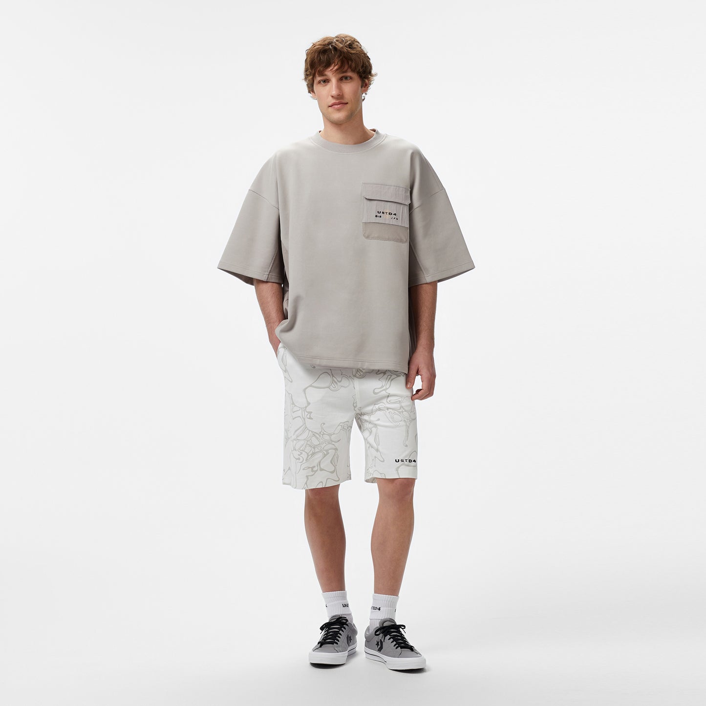 United4 Kiyo Erkek Gri T-shirt