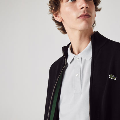 Lacoste Erkek Boğazlı Yaka Fermuarlı Organik Pamuk Siyah Kazak
