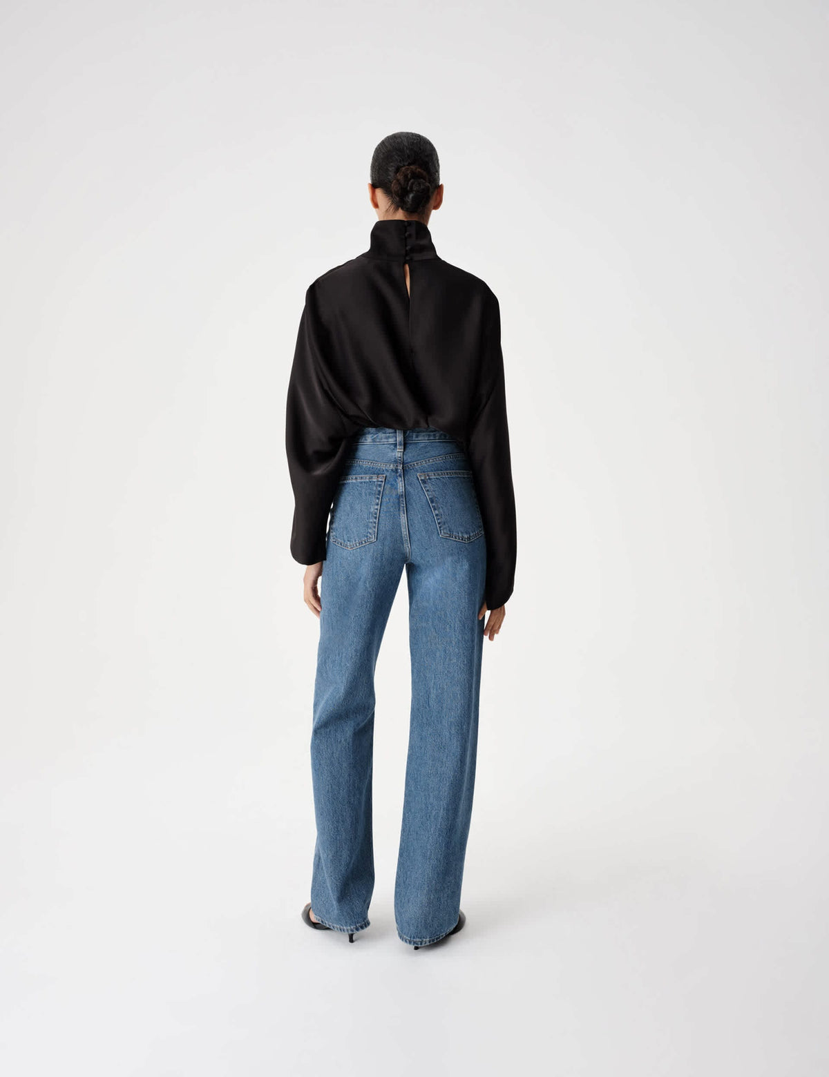 Yüksek Bel Straight Jean Pantolon