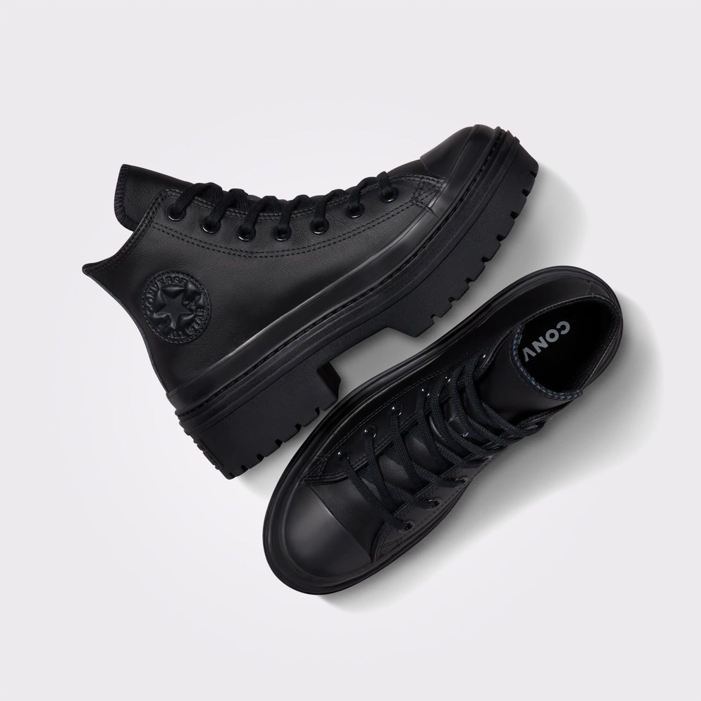 Converse Chuck Taylor All Star Lugged Heel Kadın Siyah Deri Platform Sneaker