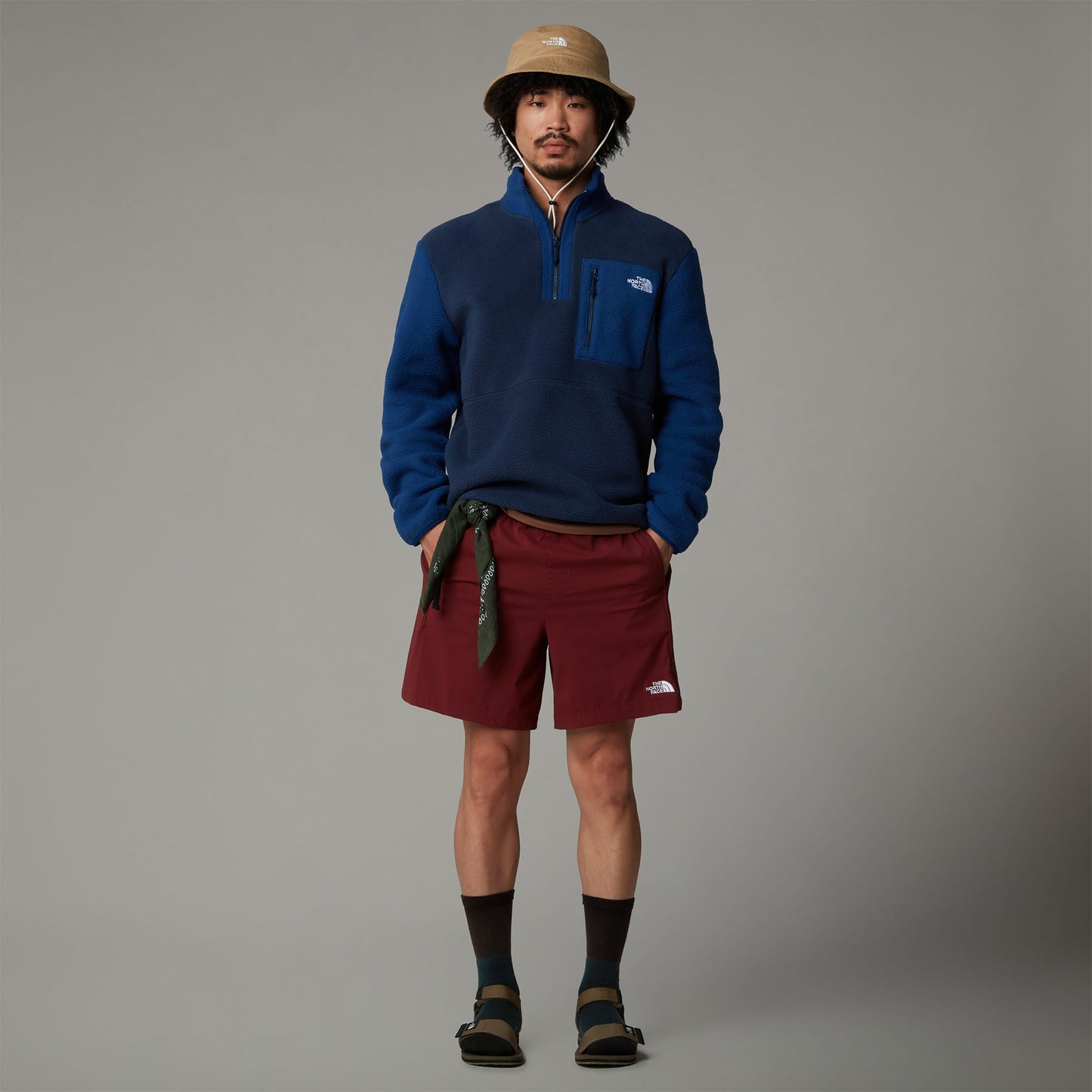 The North Face Yumiori 1/4 Zipped Erkek Mavi Polar Üst