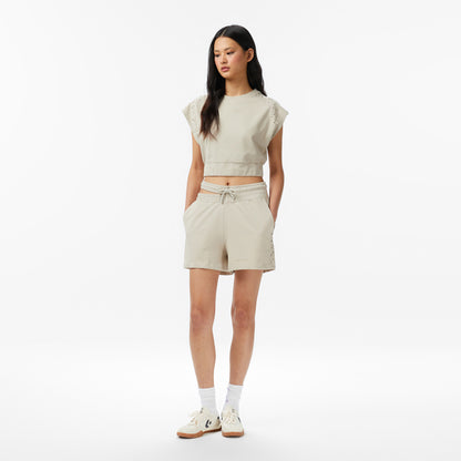 United4 Regular Fit Kadın Krem Şort