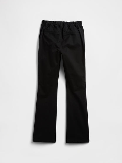 Siyah Uniform Flare Chino Pantolon