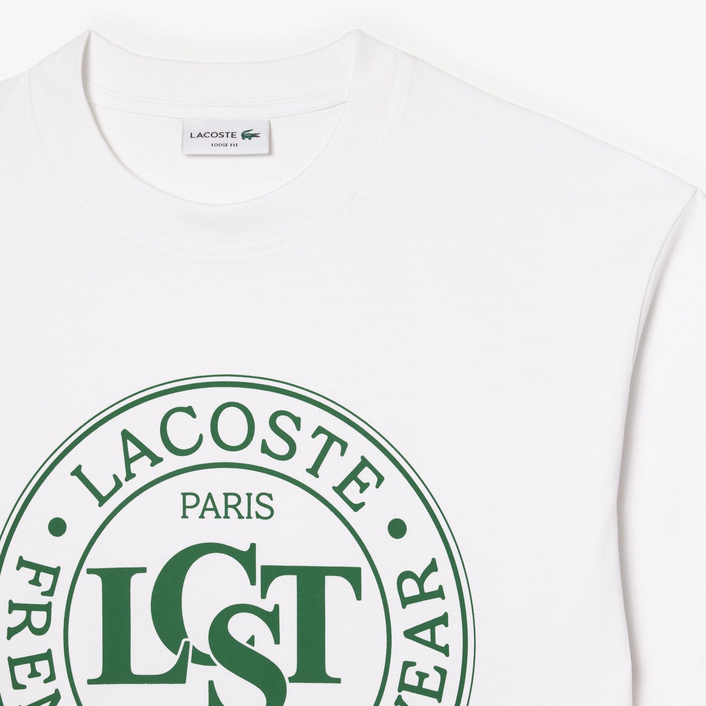 Lacoste Loose Fit Erkek Beyaz T-shirt