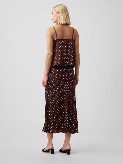 Kahverengi Pull-on Maxi Etek