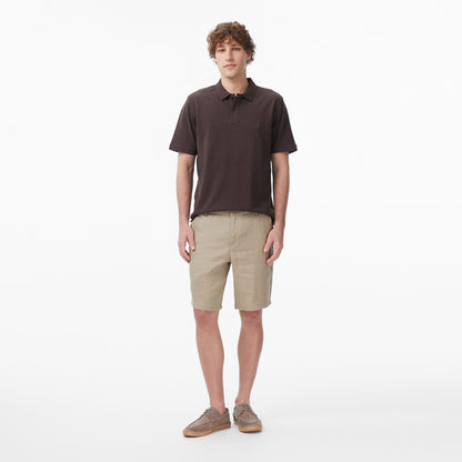 Nautica Erkek Kahverengi Regular Fit Keten Şort