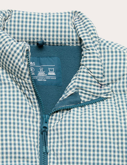 Stormwear™ Ekose Şişme Çocuk Mont
