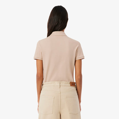 Lacoste L.12.d Kadın Slim Fit Bej Polo