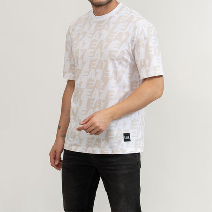 Emporio Armani Train Logo Erkek Beyaz T-shirt