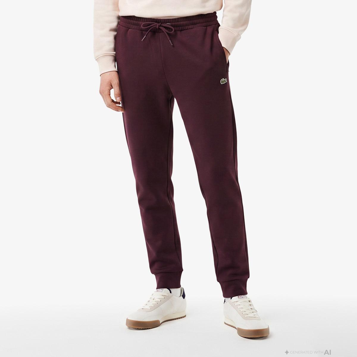 Lacoste Slim Fit Erkek Bordo Eşofman Altı