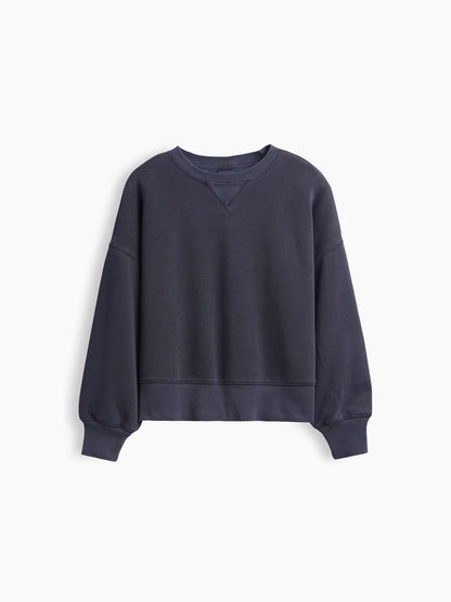 Koyu Gri Vintagesoft Oversized Split Hem Sweatshirt