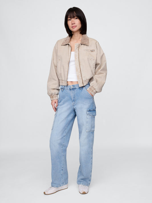Mavi Mid Rise '90s Loose Kargo Jean Pantolon