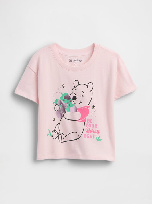 Pembe Grafik Baskılı T-shirt