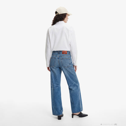 Calvin Klein The Wide Leg Kadın Mavi Jean