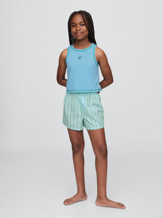 Açık Mavi Lilo & Stitch Çocuk Geri Dönüştürülmüş Pijama Takımı