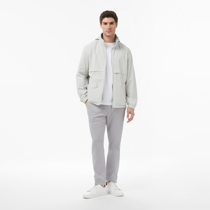 Nautica Erkek Gri Regular Fit Dik Yaka Çift Taraflı Su Itici Mont