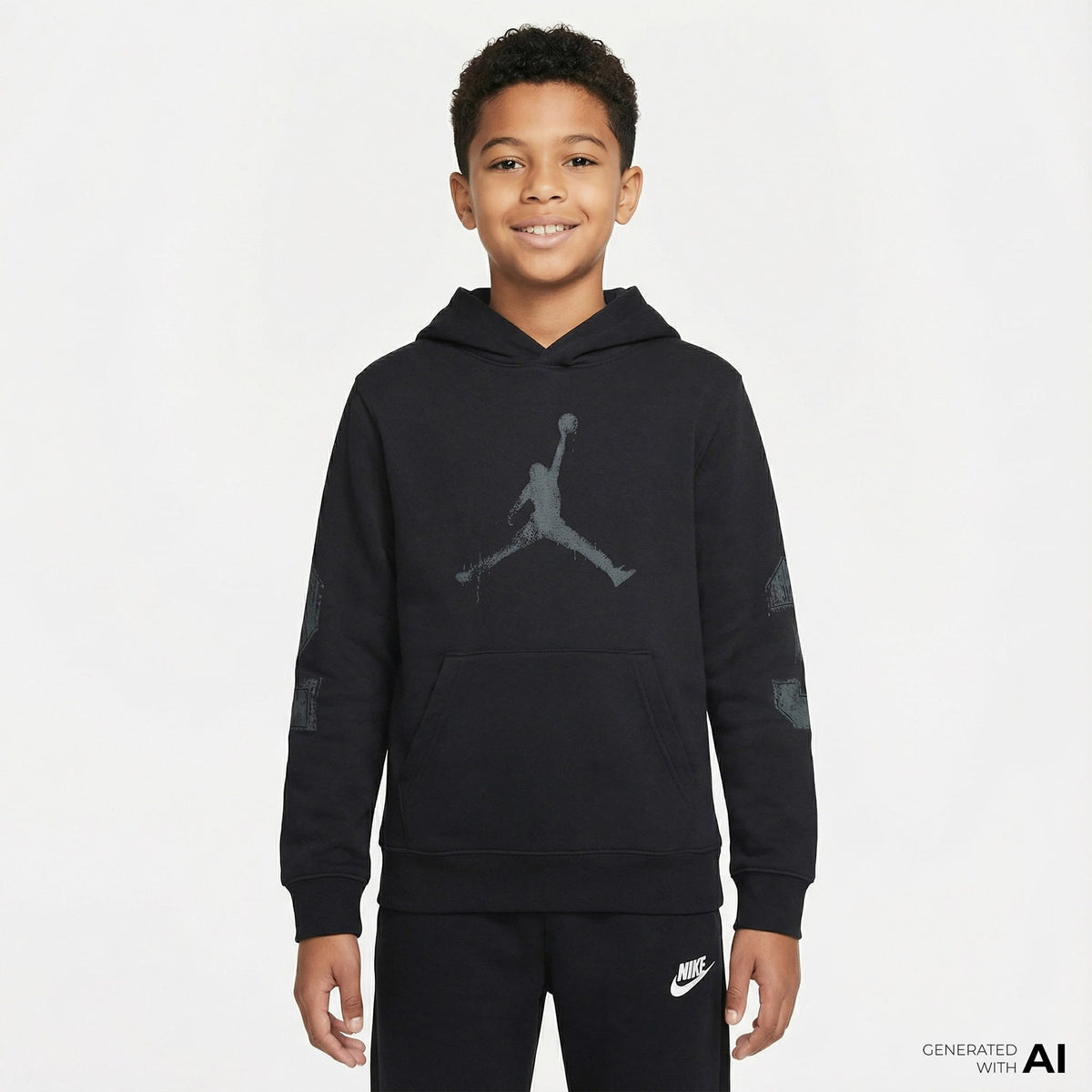 Jordan Jdb Mj Mvp Hbr Jm Ft Po Çocuk Siyah Sweatshirt