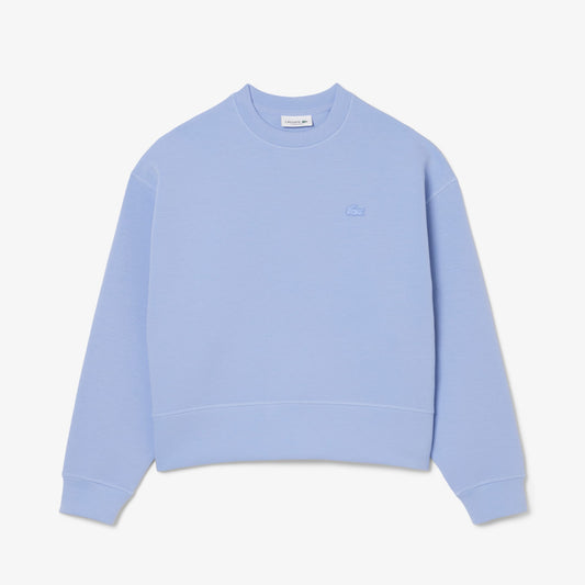 Lacoste Kadın Oversize Fit Bisiklet Yaka Mavi Sweatshirt