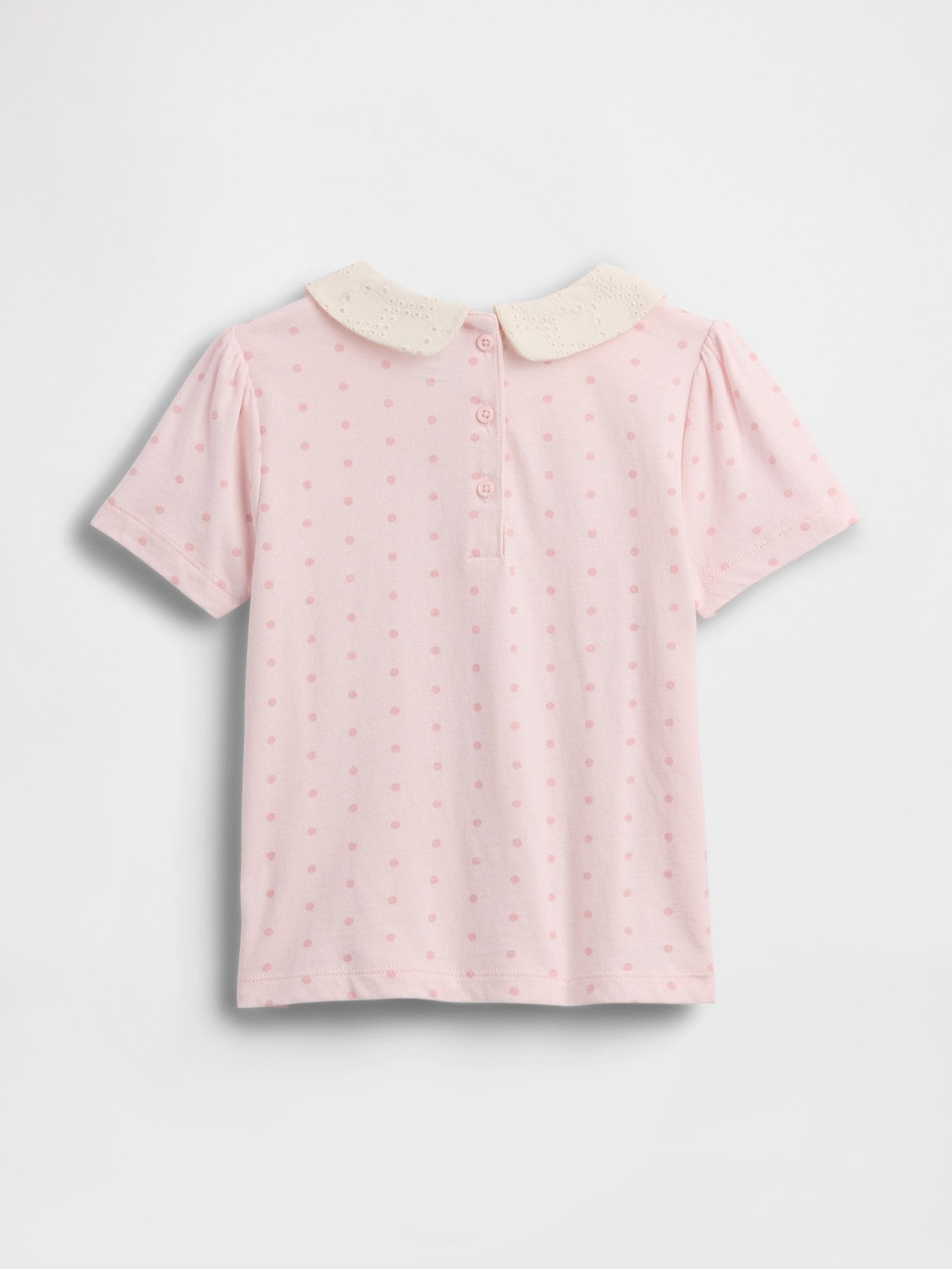 Açık Pembe Puff Sleeve Yaka T-shirt
