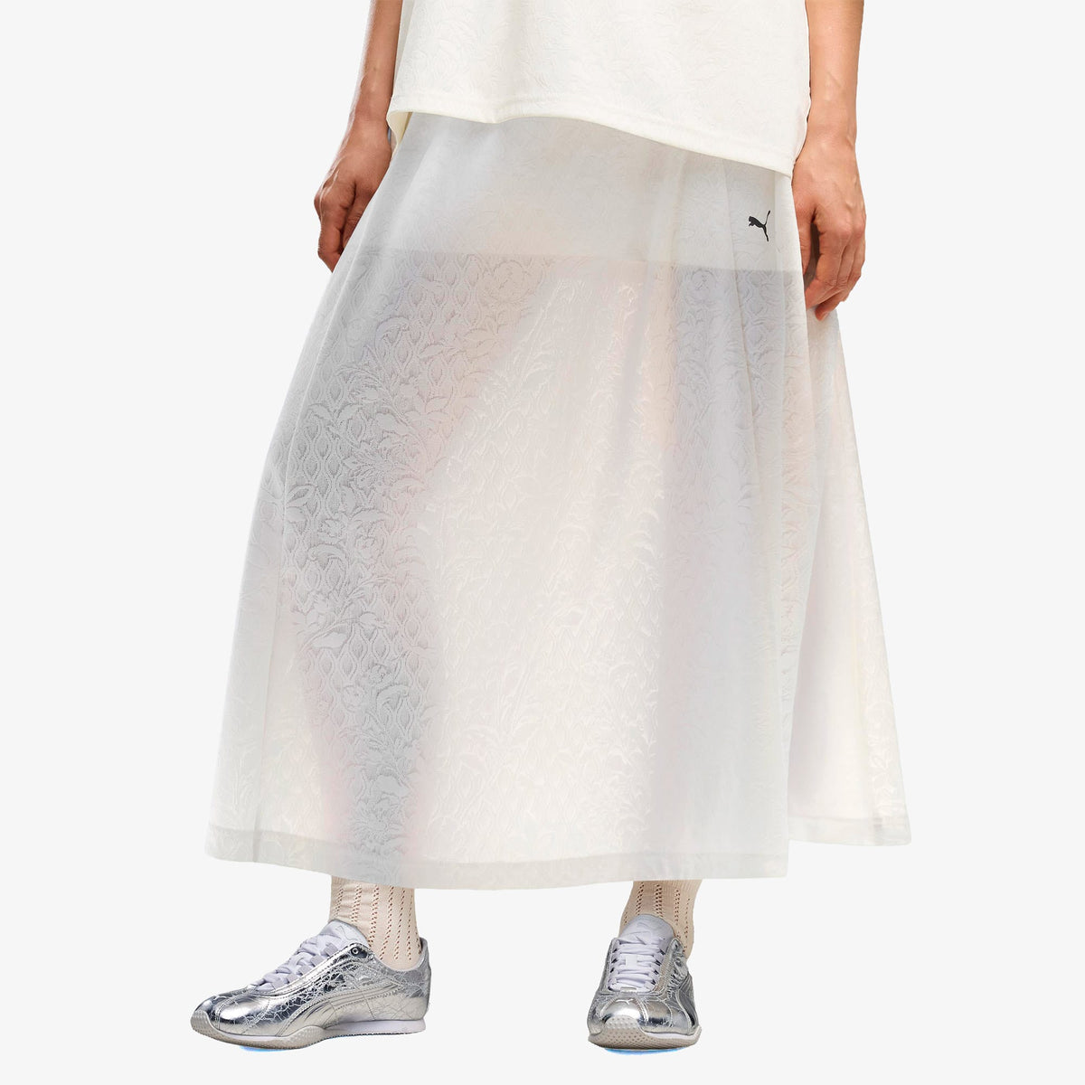 Puma Lace Pack T7 Midi Kadın Beyaz Etek