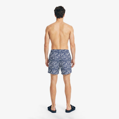 Nautica Erkek Lacivert Regular Fit Desenli Deniz Şortu