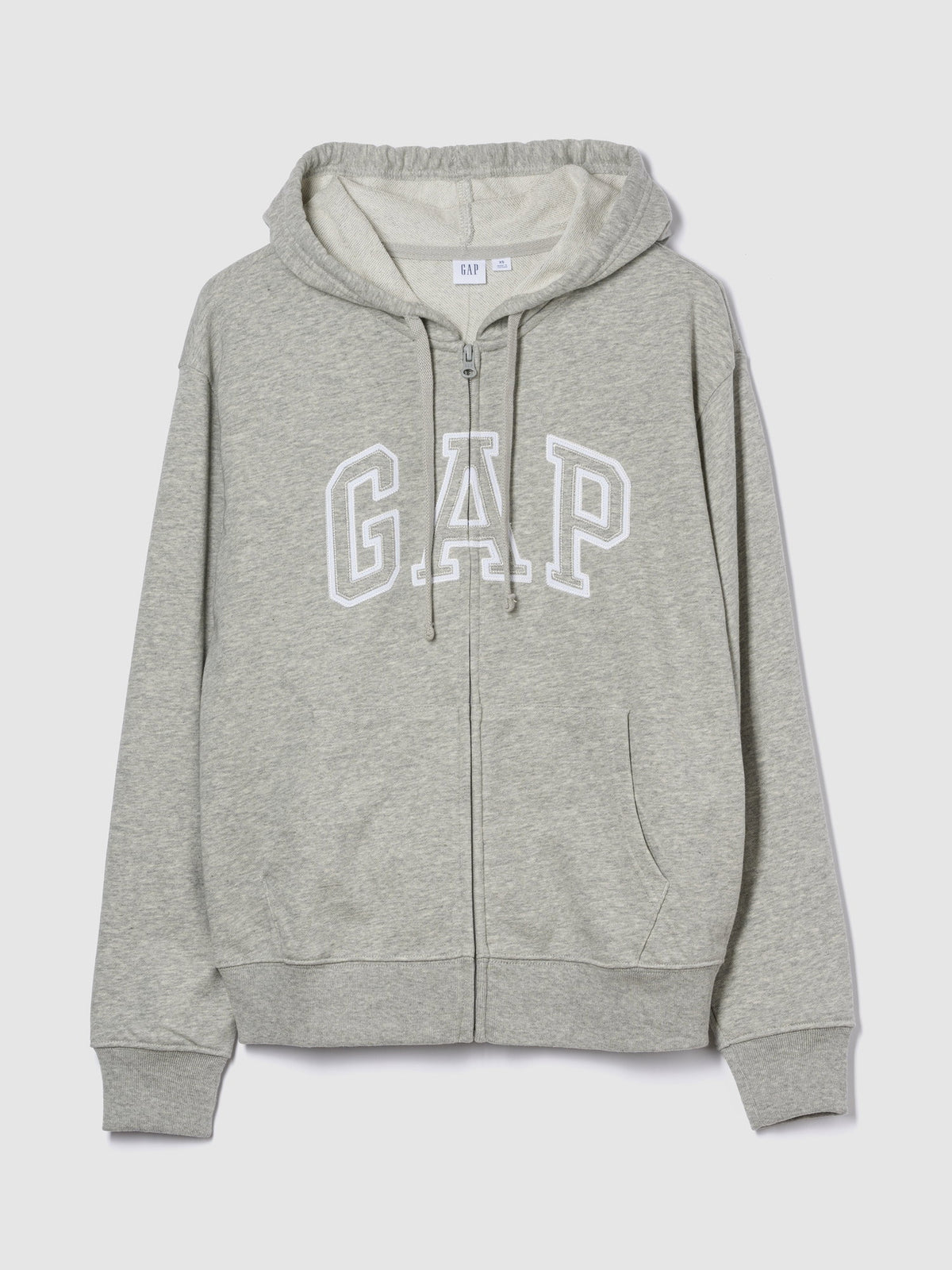 Gri Gap Logo Relaxed Fermuarlı Sweatshirt