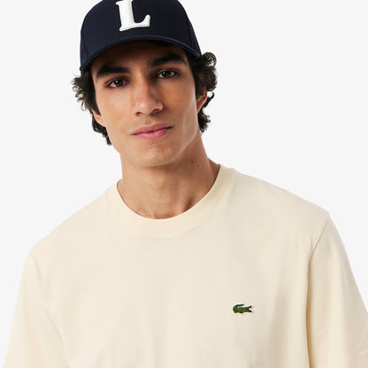 Lacoste Erkek Classic Fit Bisiklet Yaka Bej T-shirt