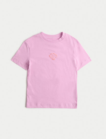 Desenli Pamuklu T-shirt