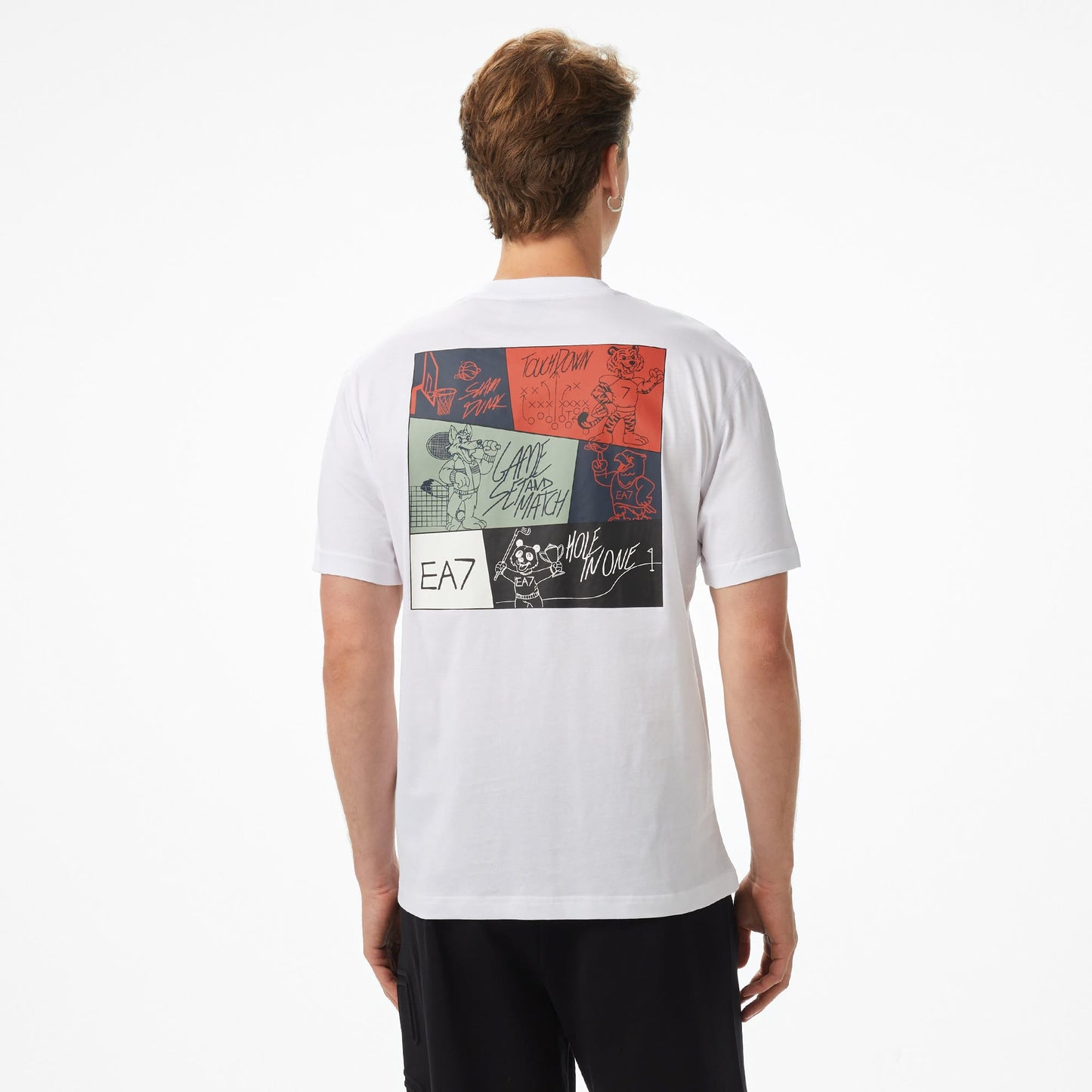 Emporio Armani Pamuklu Erkek Beyaz T-shirt